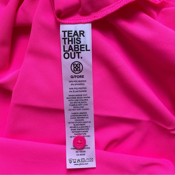 NWT G/FORE Essential Modern Spread Collar Tech Pique Polo M - Picture 9 of 9